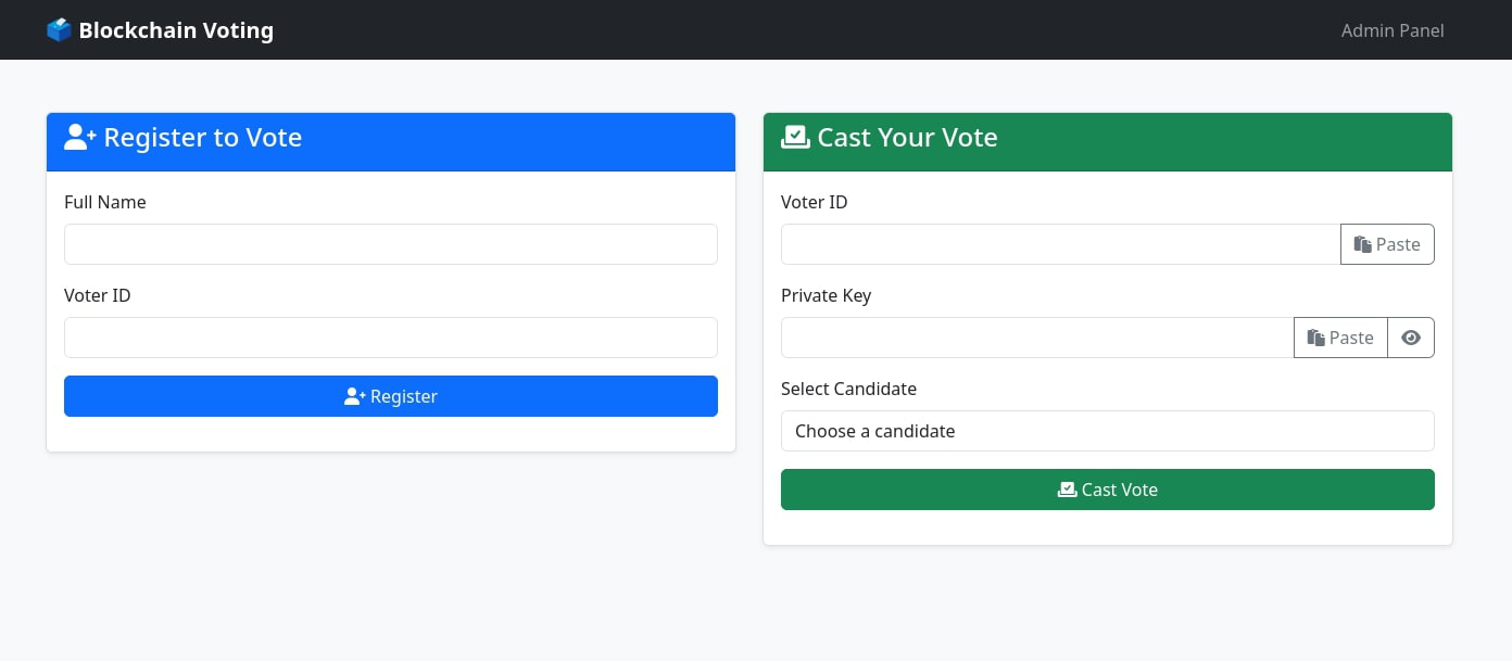 Blockchain Voting System - Secure Decentralized Voting Platform