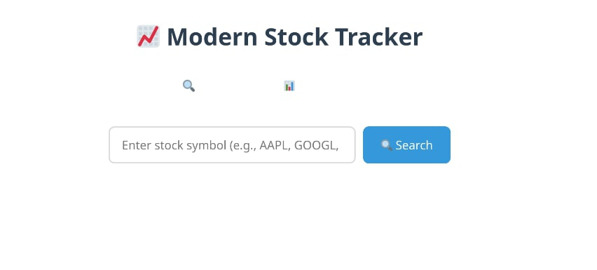Modern Stock Market Tracker